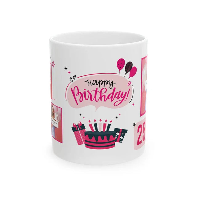 Happy Birthday Pink 25 Years Mug