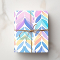 Pastel Botanical Gift Wrapping Paper – Floral Leaf Design