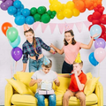 Metallic Multicolour Party Balloons – Assorted Rainbow Colours - 50 Pcs