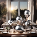 Silver Metallic Balloons for Birthday, Anniversary & Party Decoration