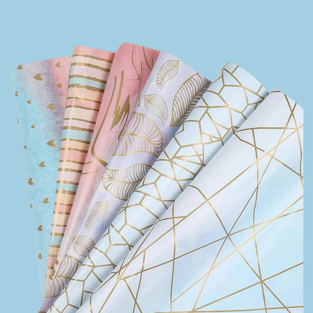 Pastel Botanical Gift Wrapping Paper – Floral Leaf Design