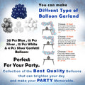 Navy Blue & Silver Birthday Balloon Arch Kit