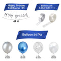 Navy Blue & Silver Birthday Balloon Arch Kit