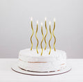 Gold Wavy Birthday Candles – Set of 6